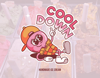 Retro mascot for ice cream brand
