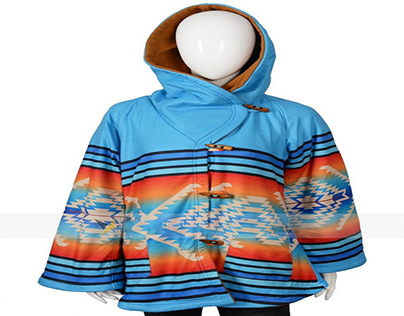 Yellowstone Beth Dutton Blue Hooded Poncho Style Coat