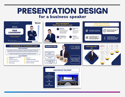 Presentation design for a business speaker