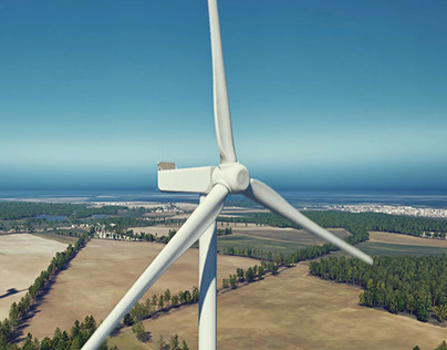 Project thumbnail - Hybrid Solar / Wind Park 3D animation