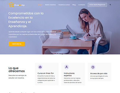 Website design | E-cademy | UI/UX