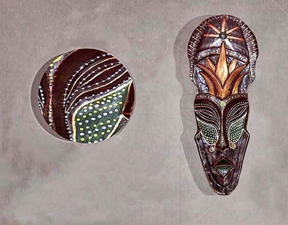 African mask sculpture