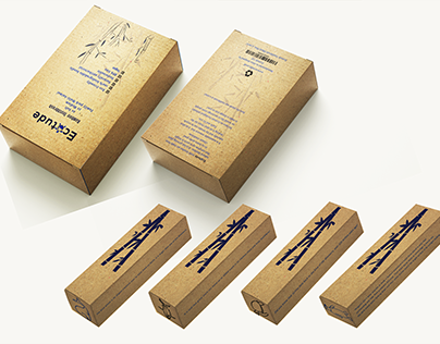 bamboo toothbrushes packaging and die line