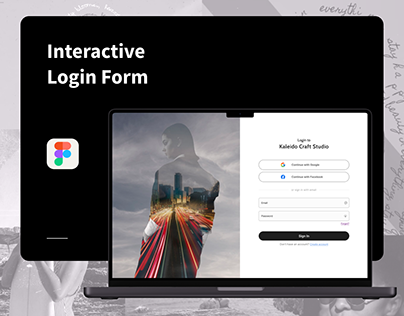 Interactive Login form design | Figma Variables