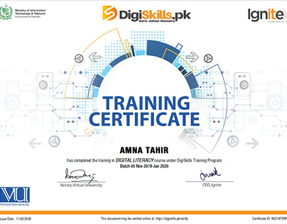 Digital Literacy Certificate