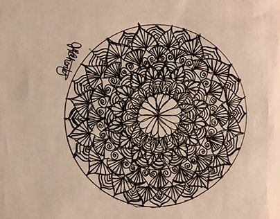 Hand drawn, mandala , drawing, meditation, pattern