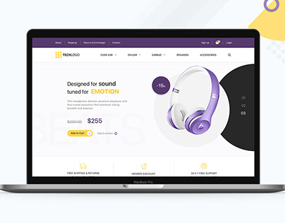Webdesign concept for online store