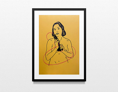 Portrait of a Woman with a Dildo