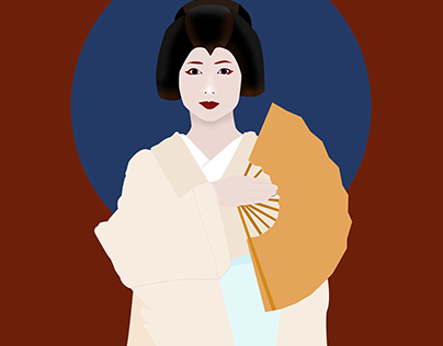 Geiko in traditonal Kimono