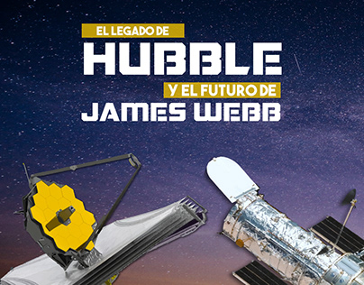 Infografía Telescopios Hubble y Webb