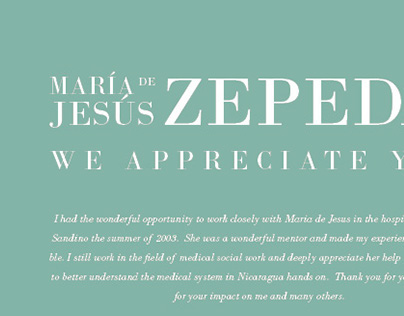 Maria de Jesus Zepeda Apreciation Cards // FSD