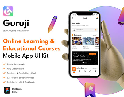 Online Learning & Education Mobile App Figma UI Kit