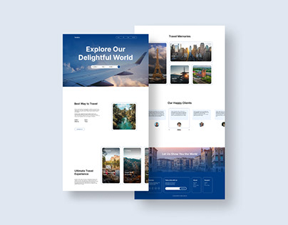 Travel Agency Landing page with animation