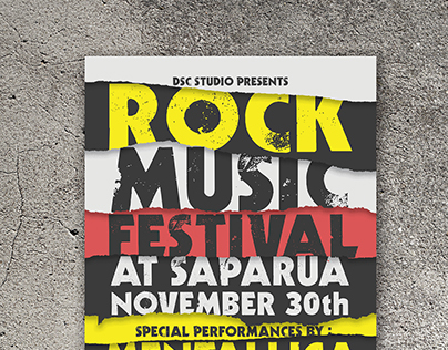 Rock Festival Music Flyer Templates