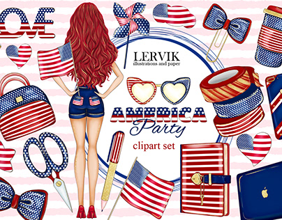 4th Of July Clipart, Independence Day, USA Clipart