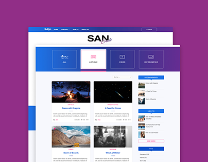 SanCreate / Blog Website