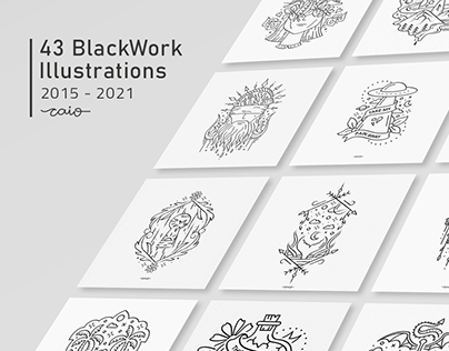 43 BlackWork Illustrations 2015-2021