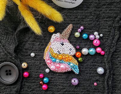 embroidery brooch