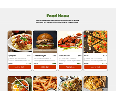 Food Landing Page Website