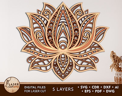 LOTUS Multilayer Laser Cut SVG Files