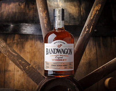 Bourbon Whiskey Label Design - Bandwagon