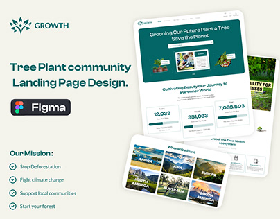 Tree Plant Community Landing Page Design.