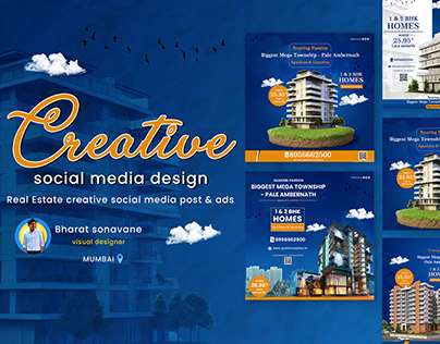 creative real estate social media post & ads