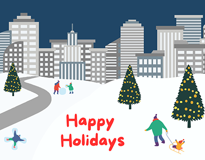 'Holiday in the city'- Happy Holidays card