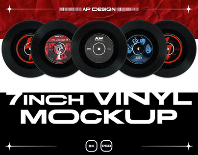 7inch Vinyl Mockup | FREE+PAID