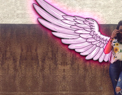 Wings illustration for harley davidson. Amman-Jordan