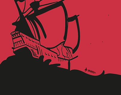Galleon / Pirate Ship Anarchy Poster