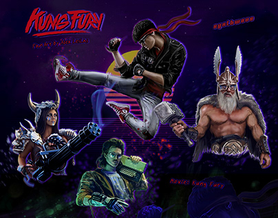 Kung Fury characters Fan Art Posers