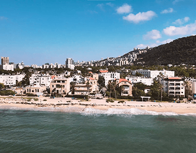 Drone videography of Bat Galim Beach, Haifa