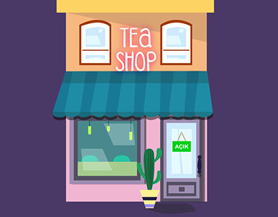 Tea Shop Illustration and Animation