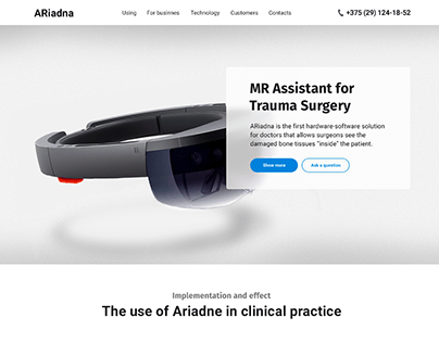 Ariadna MR Assistant — Landing page