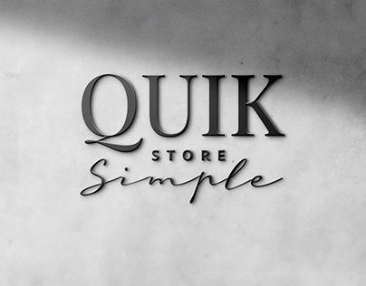 Quik Store Simple Logo Mockup