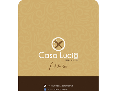 casa Lucio menu card
