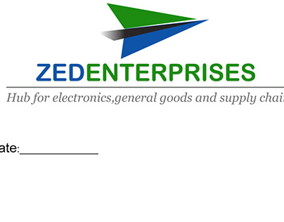 Logo and letterhead for ZED ENTERPRISES