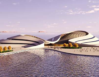 simulation of Harbin opera house in china