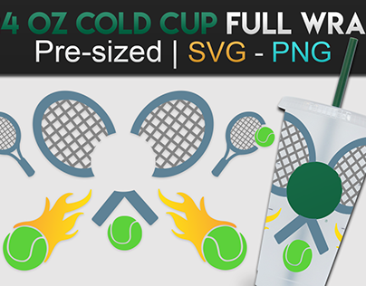 Tennis Cold Cup Wrap
