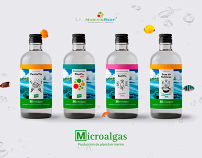 Microalgas - Diseño de etiquetas