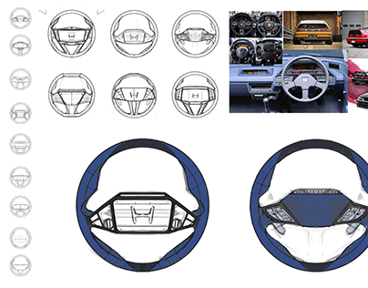 Aftermarket steering wheel for Honda CRX