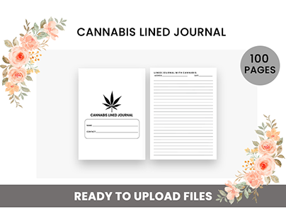 Cannabis Lined Journal Logbook KDP Interior
