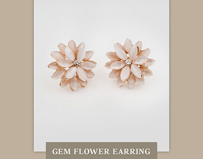 Gem Flower Earring by https://Supagrab.com