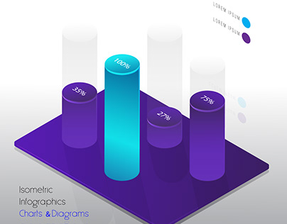 Isometric Infographic Graph