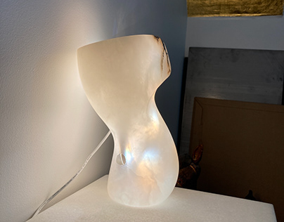 ALBA - Lampe de Chevet - Albâtre