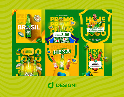 Social Media Copa do Mundo/Cervejaria - Coleção Designi