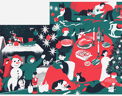 Christmas calendar illustration 2022