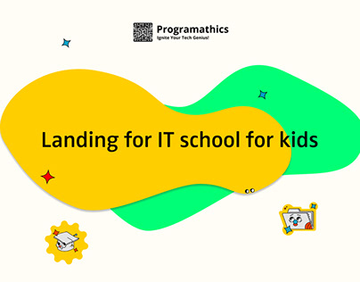 Landing for IT school for kids