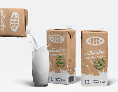 Re-branding of milk packaging for "Mlekovita".